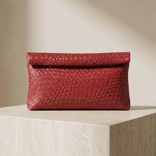 Model 02: THE FOLD (Foldover Clutch RED)