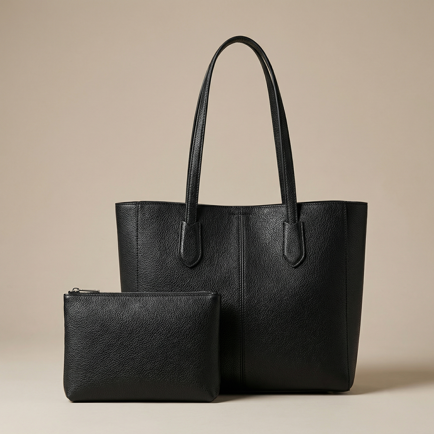 Model 05: THE LINE - Structured Tote (Black)