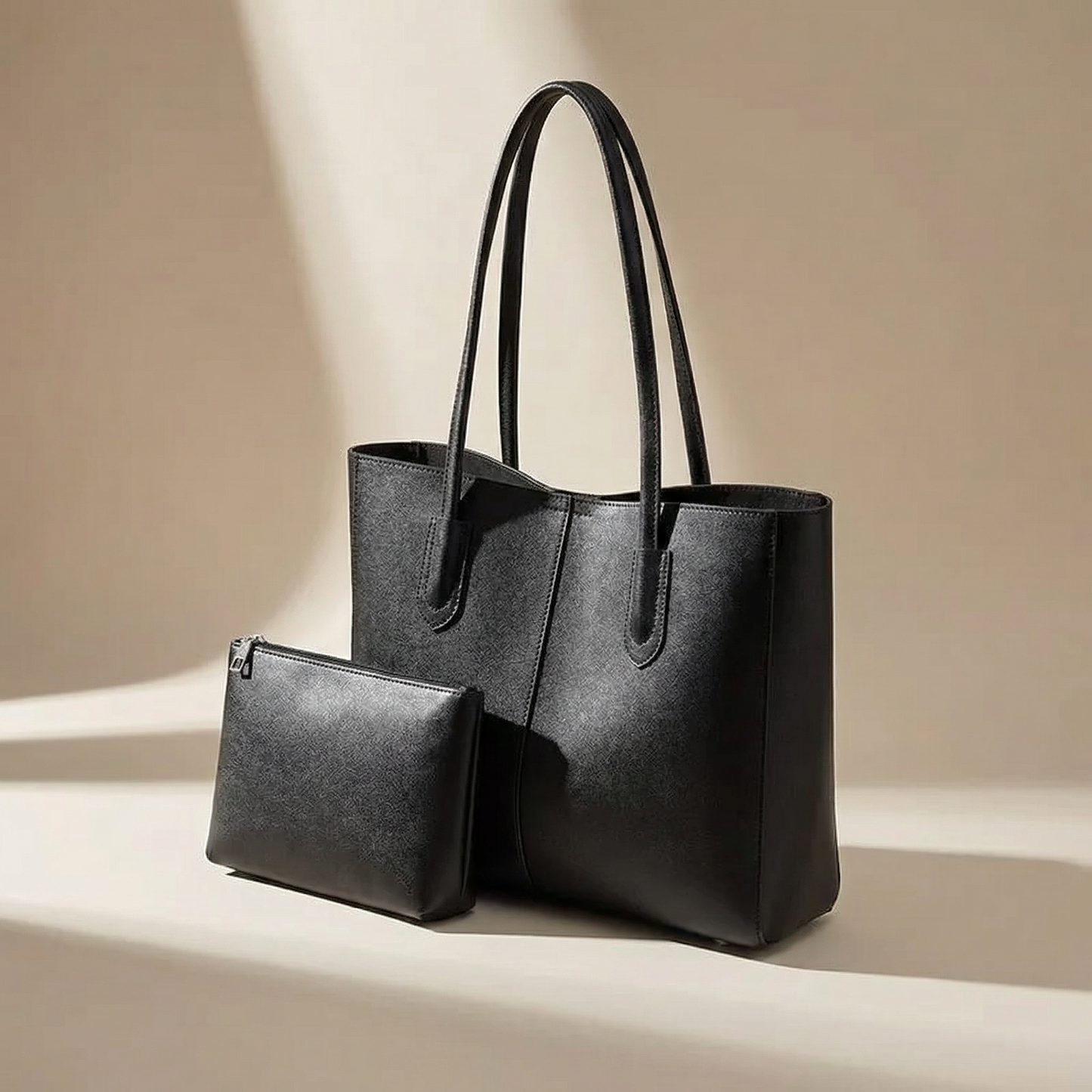 Model 05: THE LINE - Structured Tote (Black)
