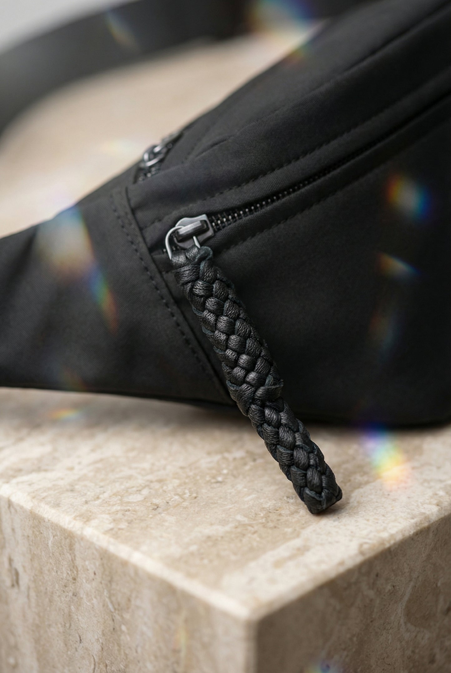 Model 06: THE STRIDE — Crossbody Belt Bag (Black)